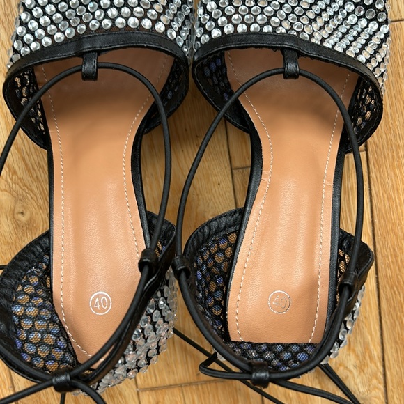 Mesh Gladiator Heels with crystal detailing - Picture 11 of 11